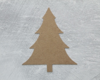 3 Wide Christmas Tree Bare chipboard die cuts
