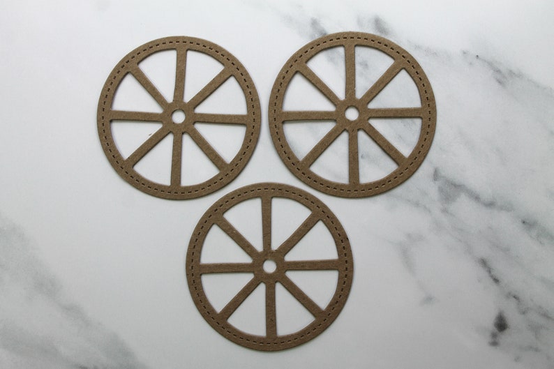 3 Wagon Wheels Bareunfinished Chipboard Western Die Cut Etsy UK