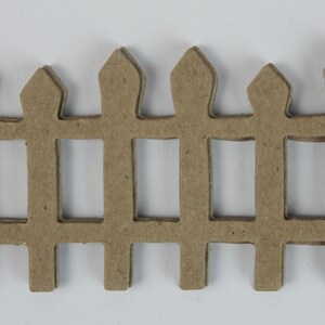 4 Fences - Bare chipboard Picket Fence Die Cuts