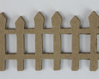 4 Fences - Bare chipboard Picket Fence Die Cuts