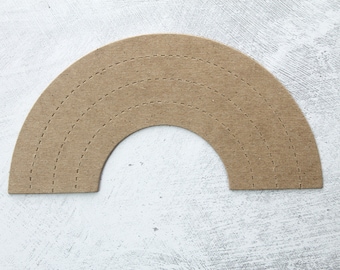 Rainbow Die Cuts - Bare chipboard or white paper rainbows - 2 sizes --5 1/8" wide or 10 1/4" wide