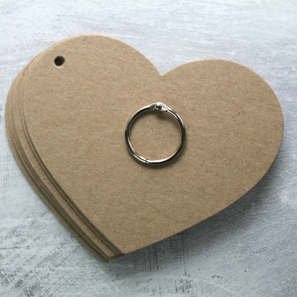 Heart Scrapbook - Chipboard Love Album - 10 Page Heart Shaped Blank Chipboard Book - 5 1/8" w x 4 3/8" h