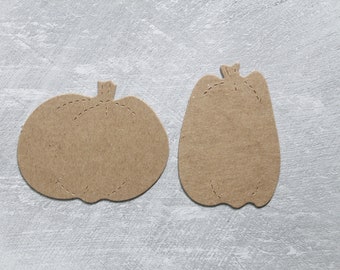 6 Chipboard Pumkins - Halloween Bare chipboard die cuts - Pumpkin 2 different sizes