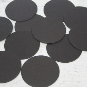 Black cardboard circle die cuts 3/4&quot; 1&quot;, 1 1/4&quot;, 1 1/2&quot;, 1 3/4&quot; 2, 2 1/2&quot;, 3&quot;, 3 1/2&quot;, 4&quot;+ more sizes choose quantity