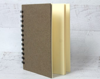 5" x 7" Chipboard & Paper Album-Blank Journal-Guest Book-Blank Scrapbook Album-Choose Color and Quantity of Pages-Ring or Wire Binding