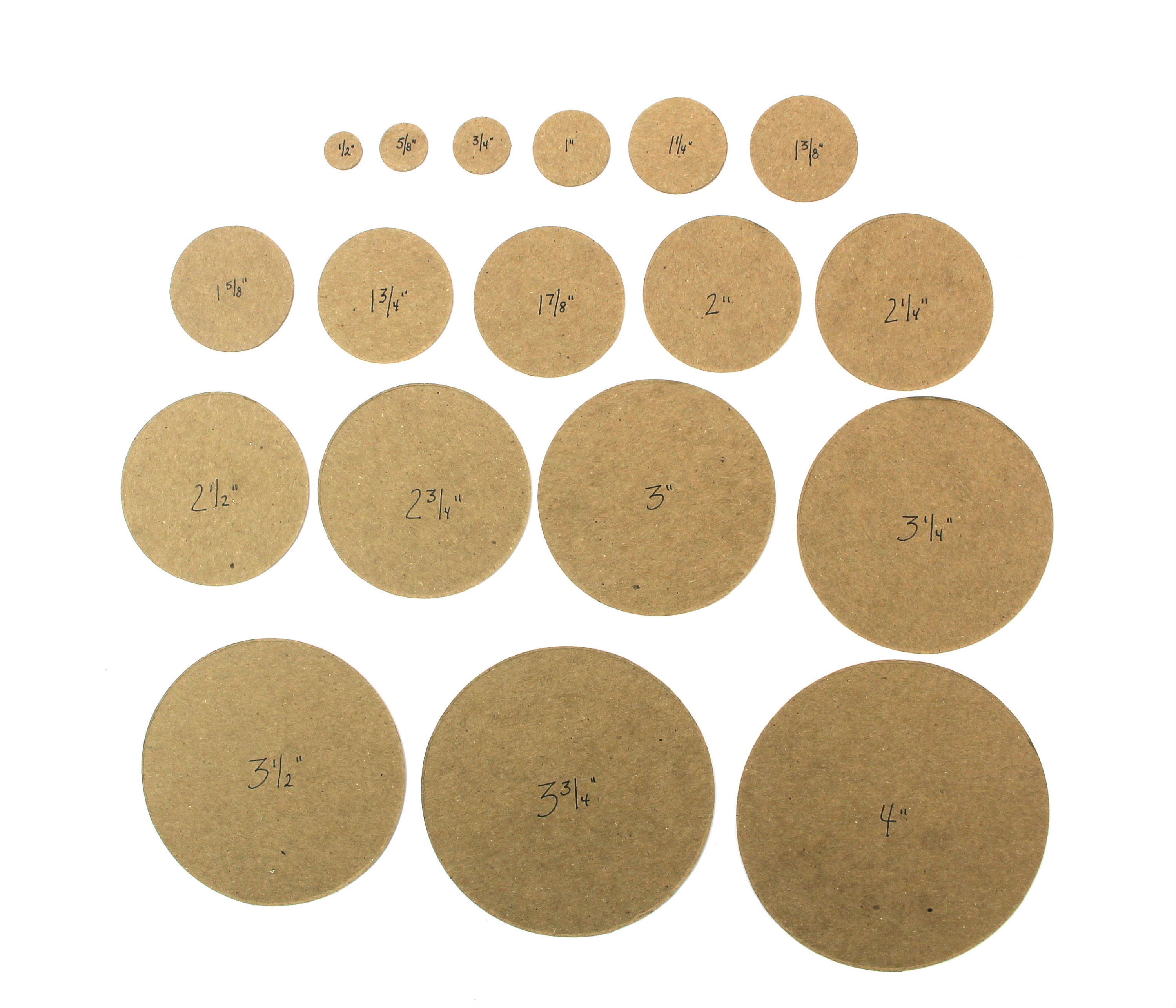50 cardboard circle die cuts Blank chipboard-circles | Etsy