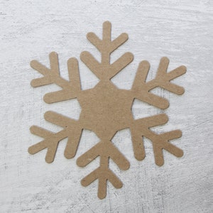 3 Snowflake Chipboard Die Ctus - Bare chipboard Large Snowflake Style no.7 measuring 4 7/8&quot; across