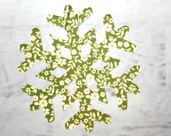 11 Floral snowflake die cuts || Christmas Snowflakes || Floral Snowflake Ornaments || Use as ornaments, garlands, window deocr+