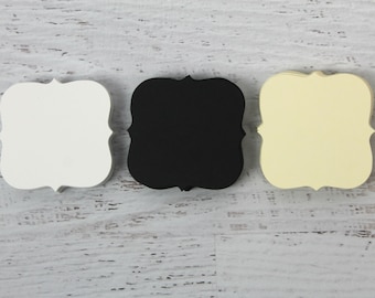 25 Mini Square Bracket die cuts - Rounded Corner Bracket Squares - Paper squares 2.5 inches