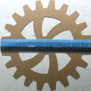 10 3/8&quot; Cogs - Gears Bare chipboard - Steampunk Die Cut