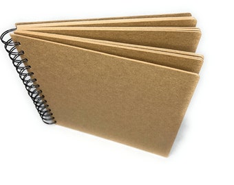 8" x 8" Chipboard album - Blank Scrapbook - 13 pages (or more) - Junk journal to DIY with photos- ephemera - thick & thin chipboard