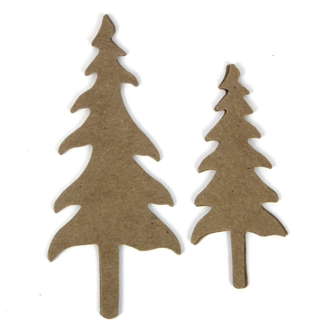 4 Pine Tree Die Cuts Small or Large Pine Trees Bare Etsy