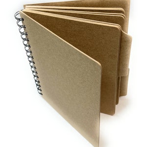 6 3/8&quot; x 8&quot; File Folder Tabbed Chipboard Album 7 (or more) pages wire binding
