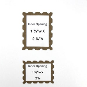 6 Bare chipboard Small and Medium Stamp Frame Die cuts