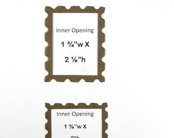 6 Bare chipboard Small and Medium Stamp Frame Die cuts