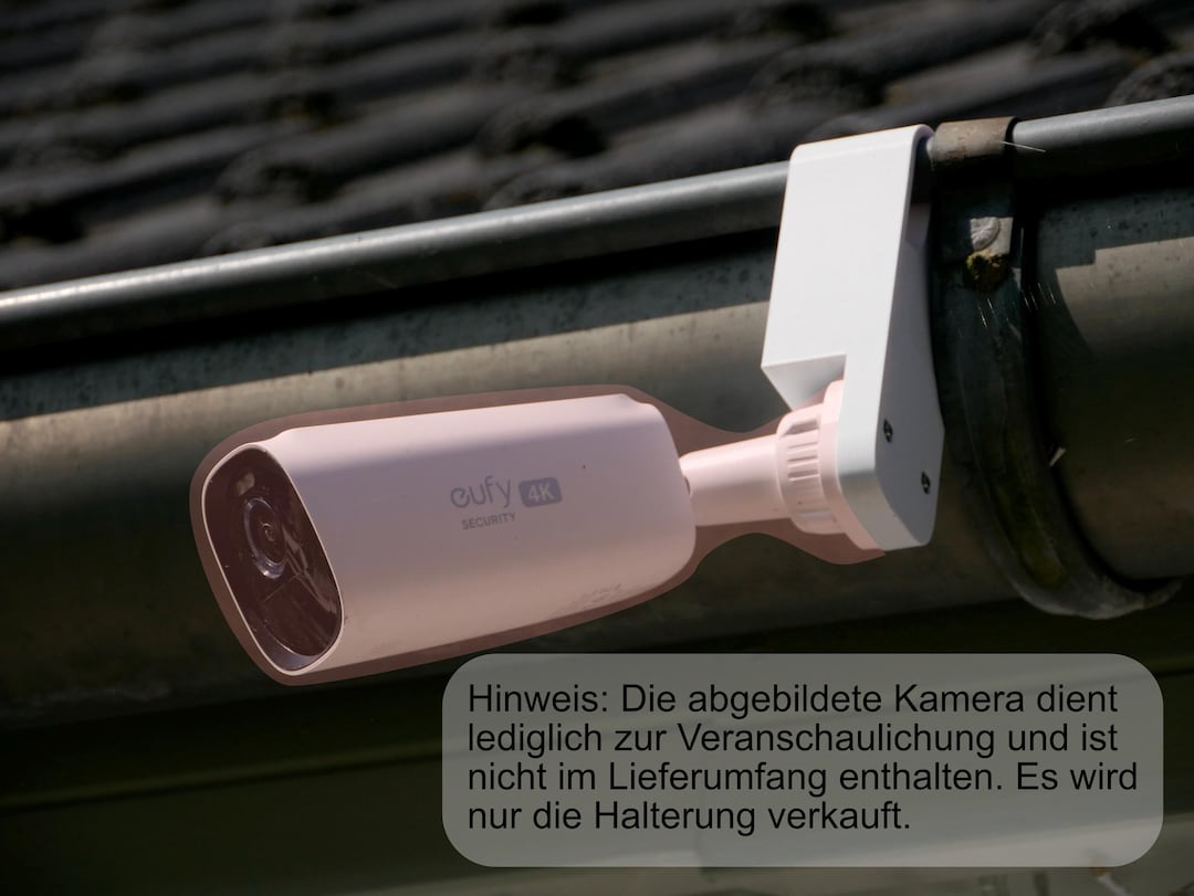 Dachrinnenhalterung Für Ring, Arlo, EufyCam – Robustes ABS, Wetterfest, Kompakt, Einfache Montage (schwarz)
