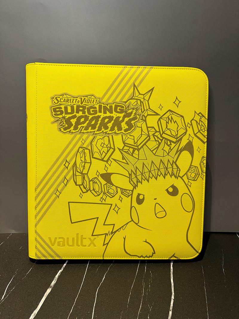 Pokemon Surging Sparks Vault X Binder (yellow, 12 Pocket, 480 Side