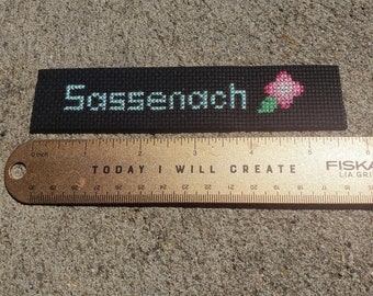 Outlander themed Sassanach Cross Stitch Bookmark