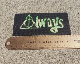 Cross Stitch Harry Potter Themed Always Bookmark