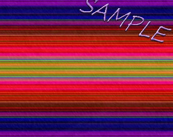 Papel para álbumes de recortes Fiesta, rayas de colores brillantes (descarga digital)