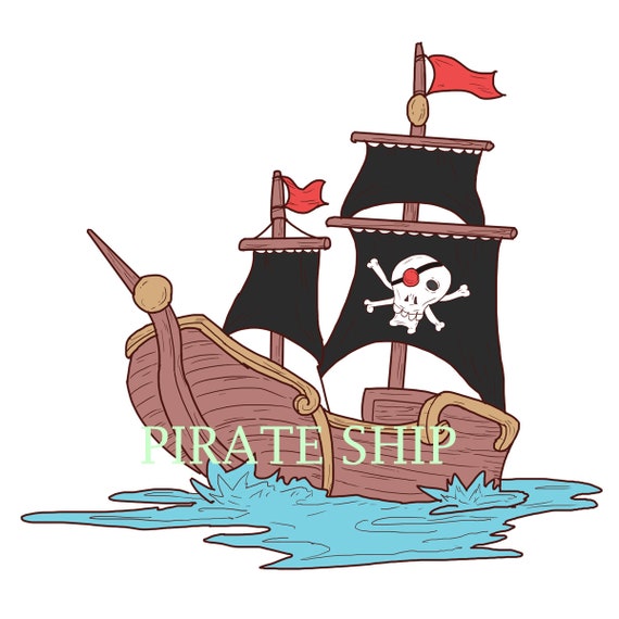 Digitale Clipart 12 Boote Segelschiff Piratenschiff Marine Etsy