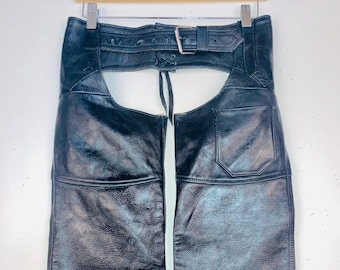 Kid's Soft Black Leather Chaps