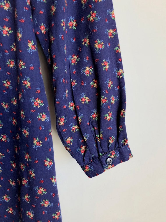 Kids Prairie Dress size 10 Navy Floral - image 6