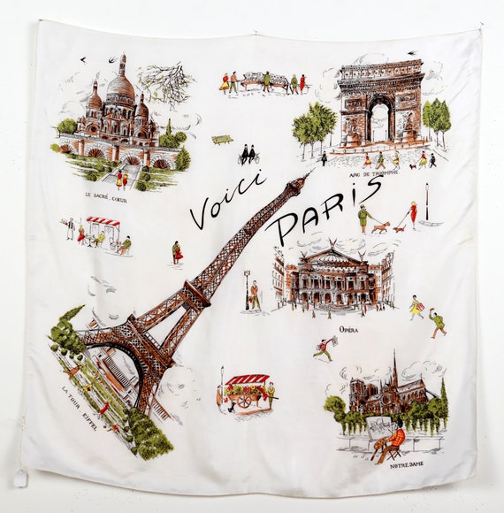Voici Paris Souvenir Silk Scarf