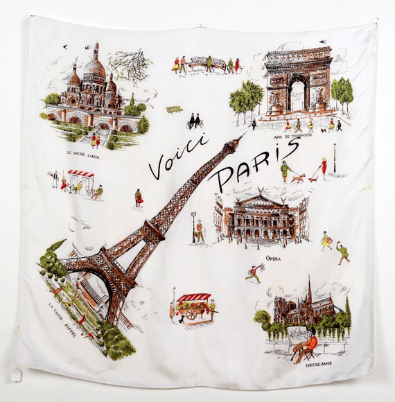 Voici Paris Souvenir Silk Scarf - image 1