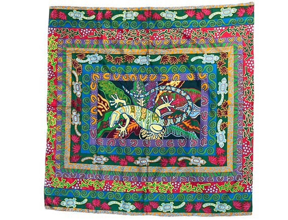 Jan Barwick Vibrant Salamander Silk Scarf - image 5