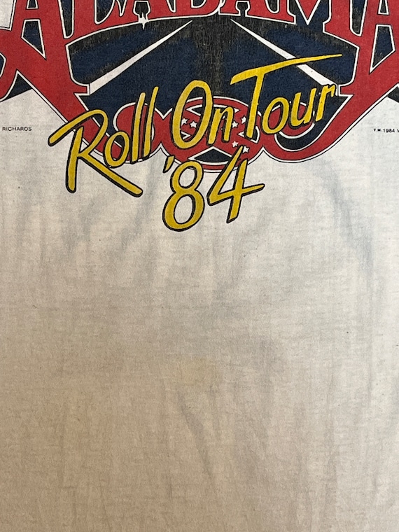 80sラグランTシャツALABAMAバンド84 Vintage 1984 Alabama Band Roll on Tour T-shirt | Baseball Tee