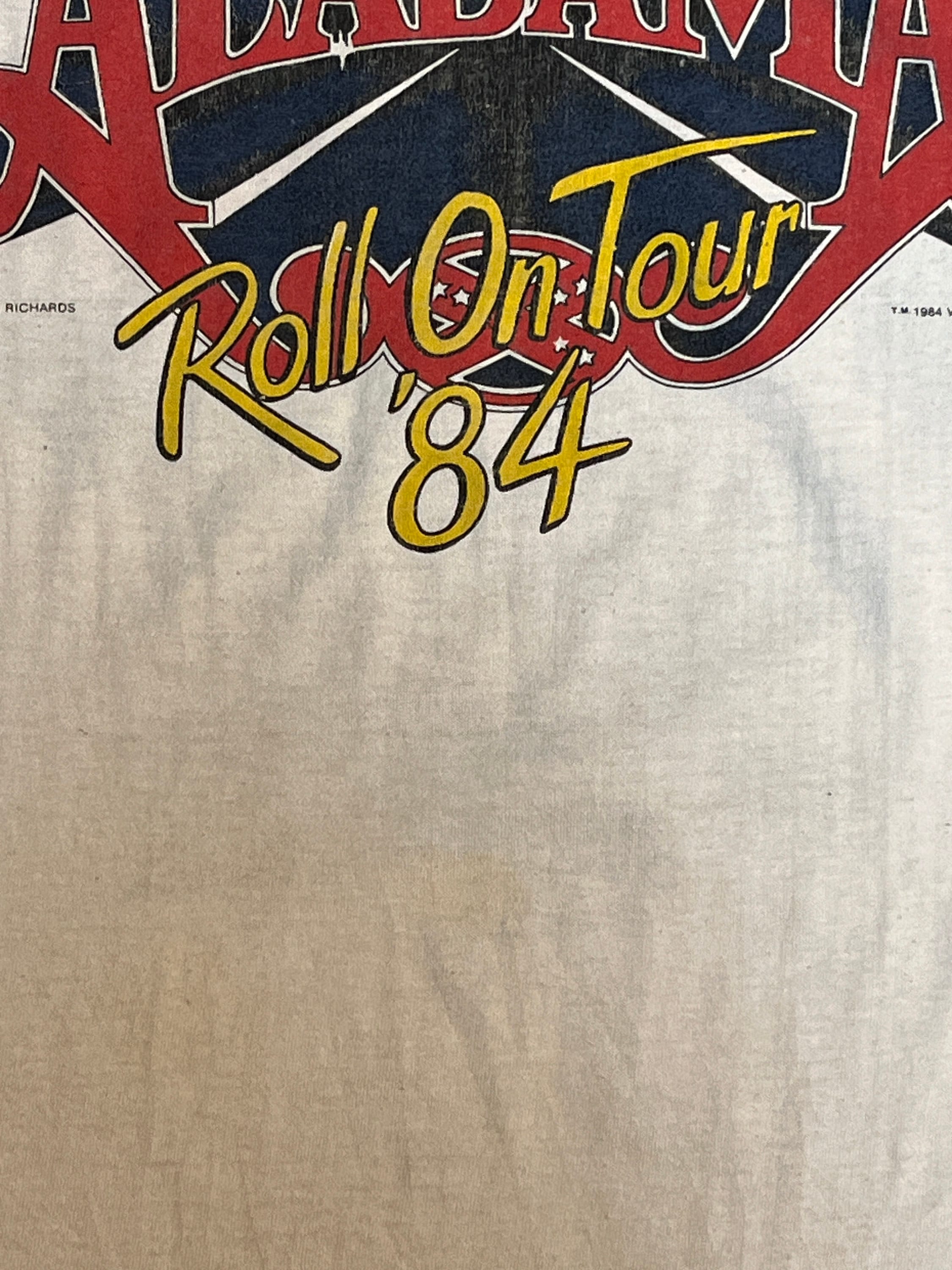 Vintage 1984 Alabama Band Roll on Tour T-shirt | Baseball