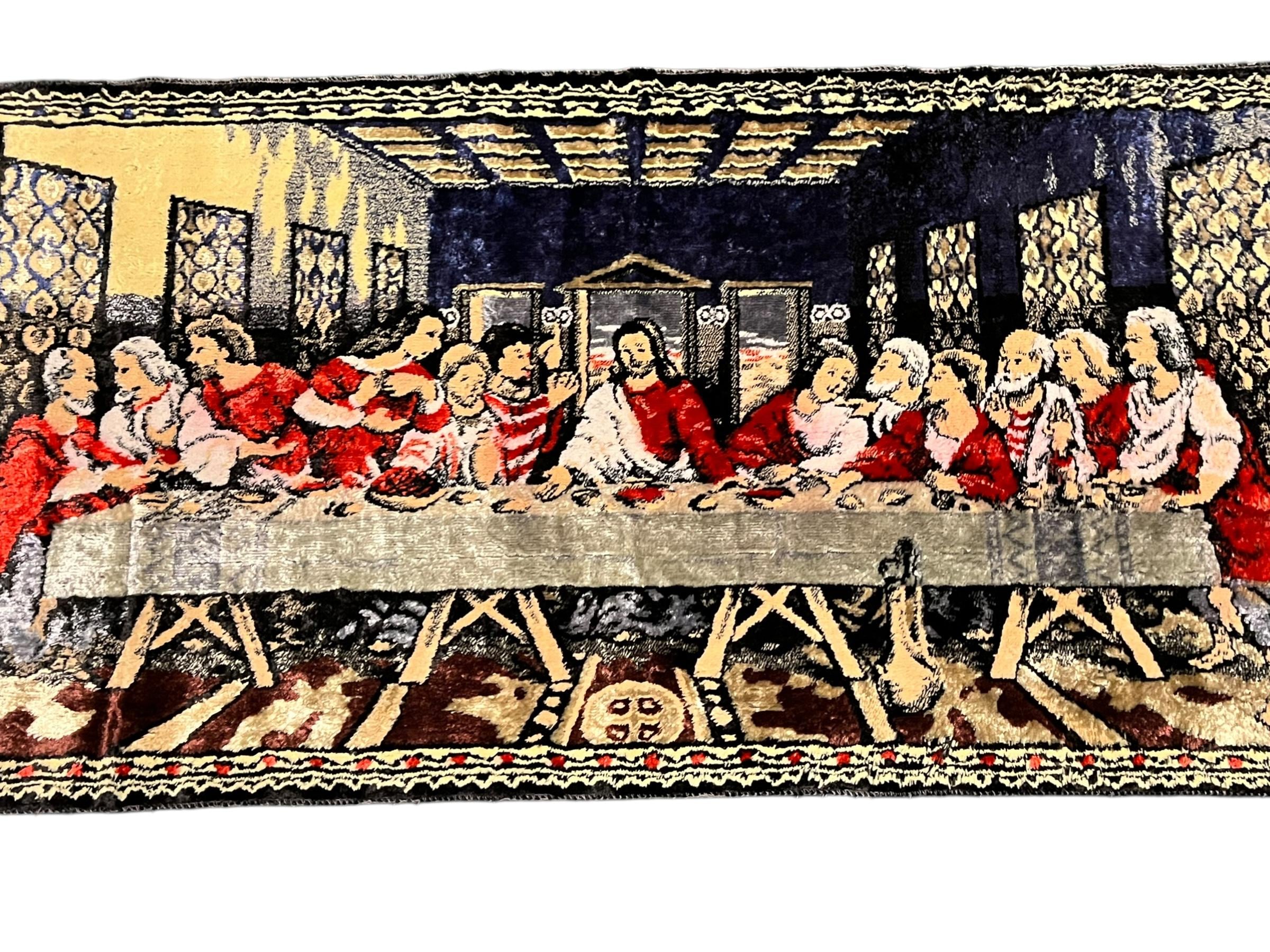 Velvet Gold and Red Last Supper Wall Hanging With Fringe Sides - Etsy