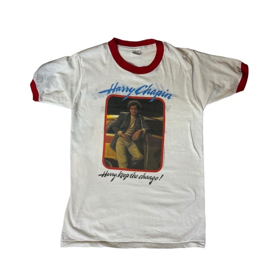 ザ・ハイロウズ　1st.ツアーTシャツ　Lサイズ　ヴィンテージ　バンドT 1980s Harry Chapin Ringer Tour T-shirt | Vintage Printed Made in