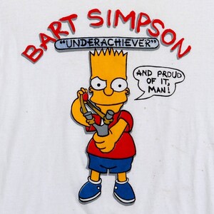 Bart Simpson &quot;Underachiever&quot; Vintage Graphic Tee
