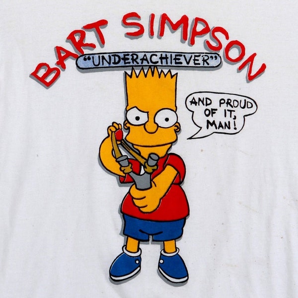 Bart Simpson "Underachiever" Vintage Graphic Tee