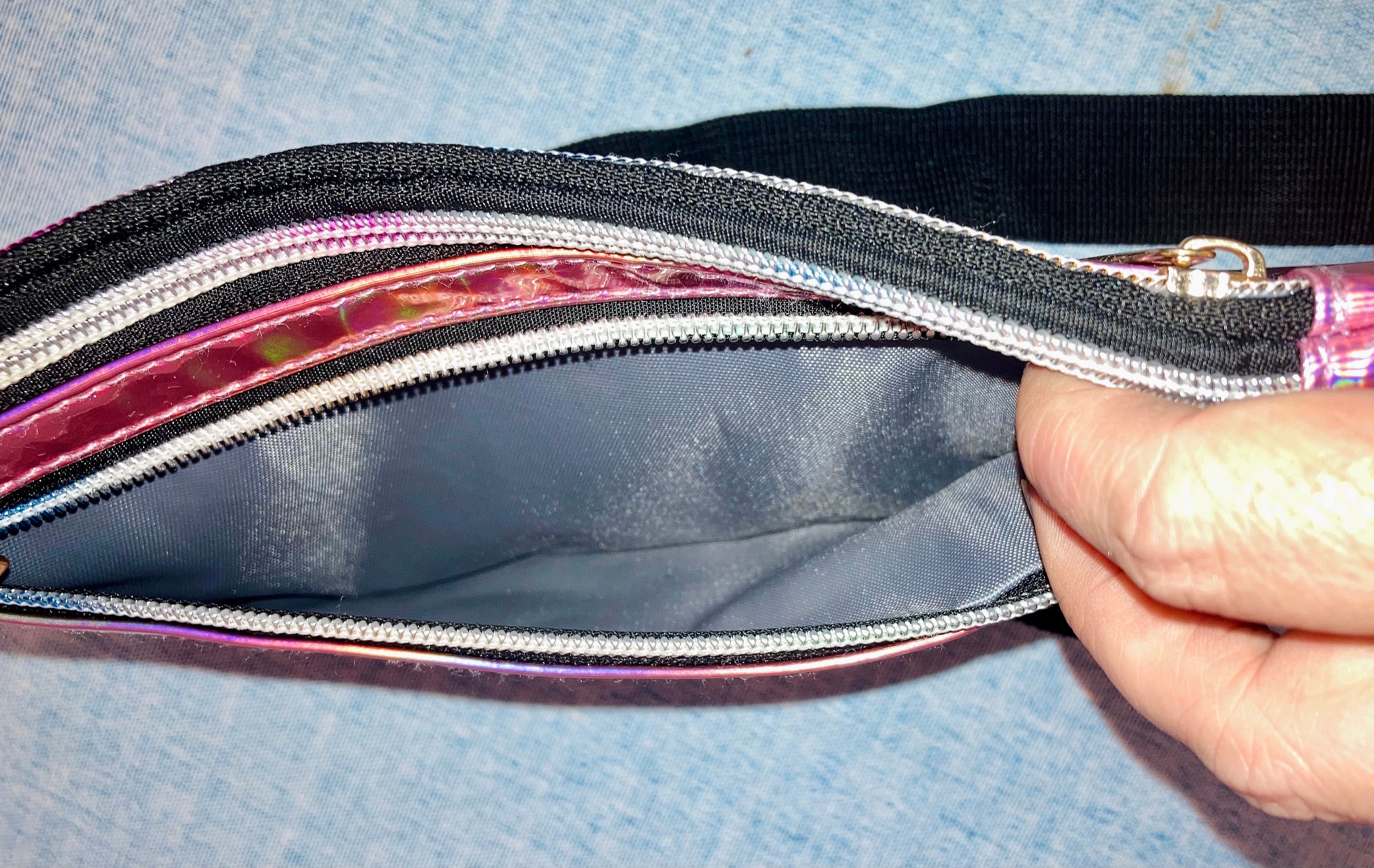 Get Your Groove Arn Fanny Pack Iridescent Pink With Rainbow - Etsy
