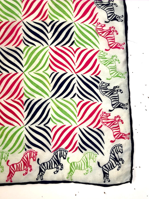 Sheer Silk Zebra Print Scarf. - image 2