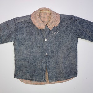 Antique Gray and Peach Kids Shirt Set Size 2T