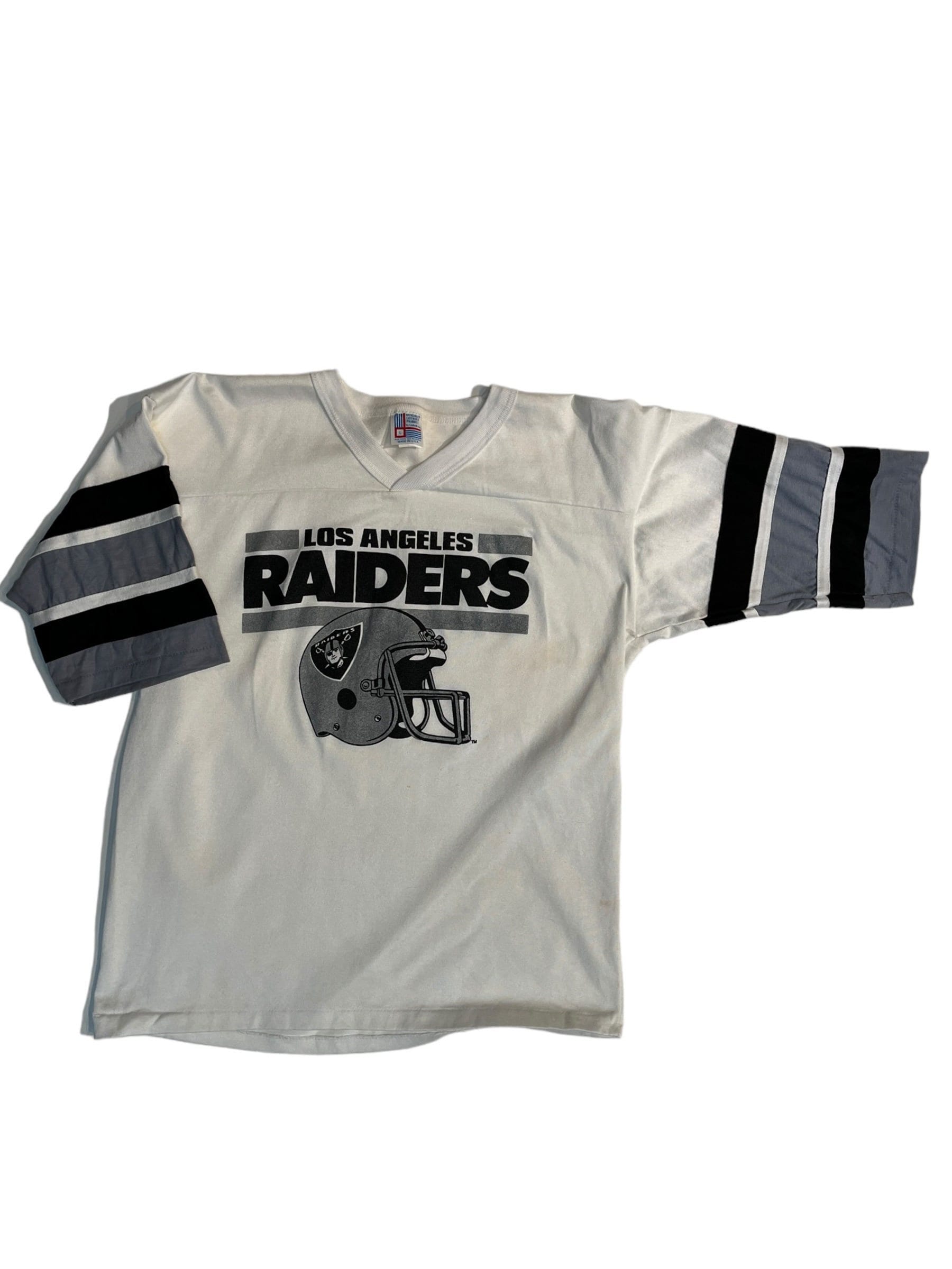 80年代USA製ロサンゼルスレイダース ヴィンテージユニホームTシャツ L Vintage 1980s Los Angeles Raiders Champion Jersey Shirt size