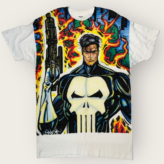 Punisher Comic Handmade Airbrushed Tee