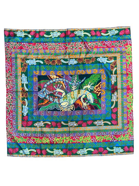 Jan Barwick Vibrant Salamander Silk Scarf - image 1