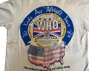 1989 the WHO the Kids Are Alright Tour T-shirt | Vintage 1989 the WHO the Kids Are Alright Tour T-shirt | Vintage