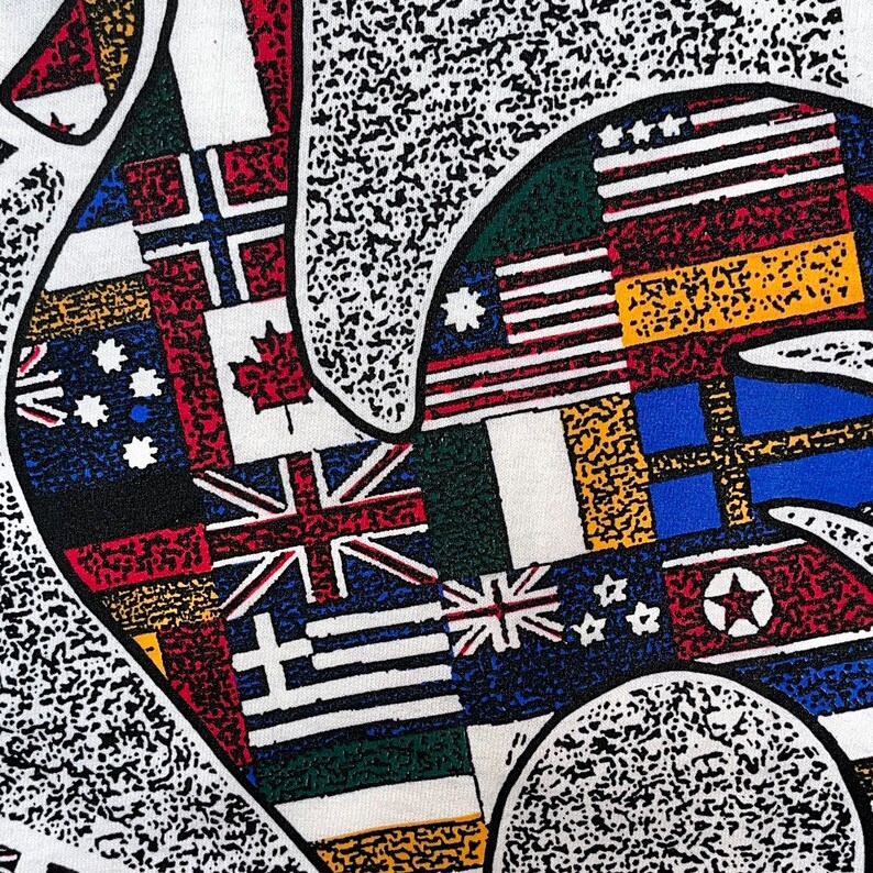 Le Coq Sportif New York 1993 Flags of the World Graphic Logo Tee image 4