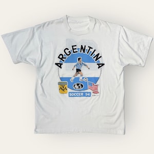 Argentina Soccer Puff Paint Tee featuring Alejandro Mancuso