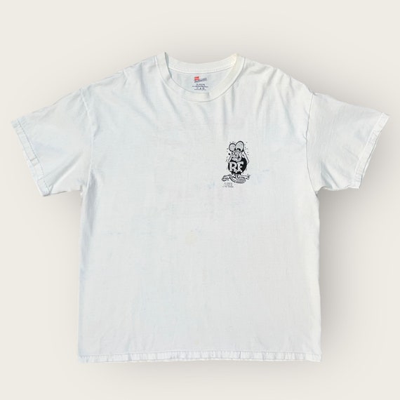 T-shirt Blanc Ed Roth Rat Fink - Graphisme Rétro - 100% Coton - Tailles S à 5XL - Neuf Avec étiquettes