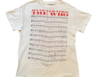 【1989】 The who THE KIDS ARE ALRIGHT TOUR White Vintage T-Shirt - The Who The Kids Are Alright Tour