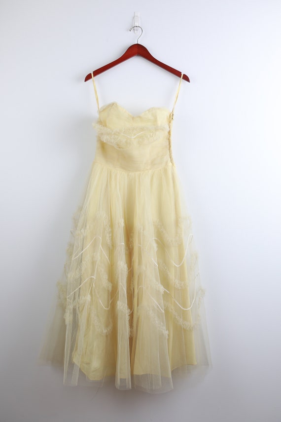 1950’s Pastel Yellow Cocktail Dress