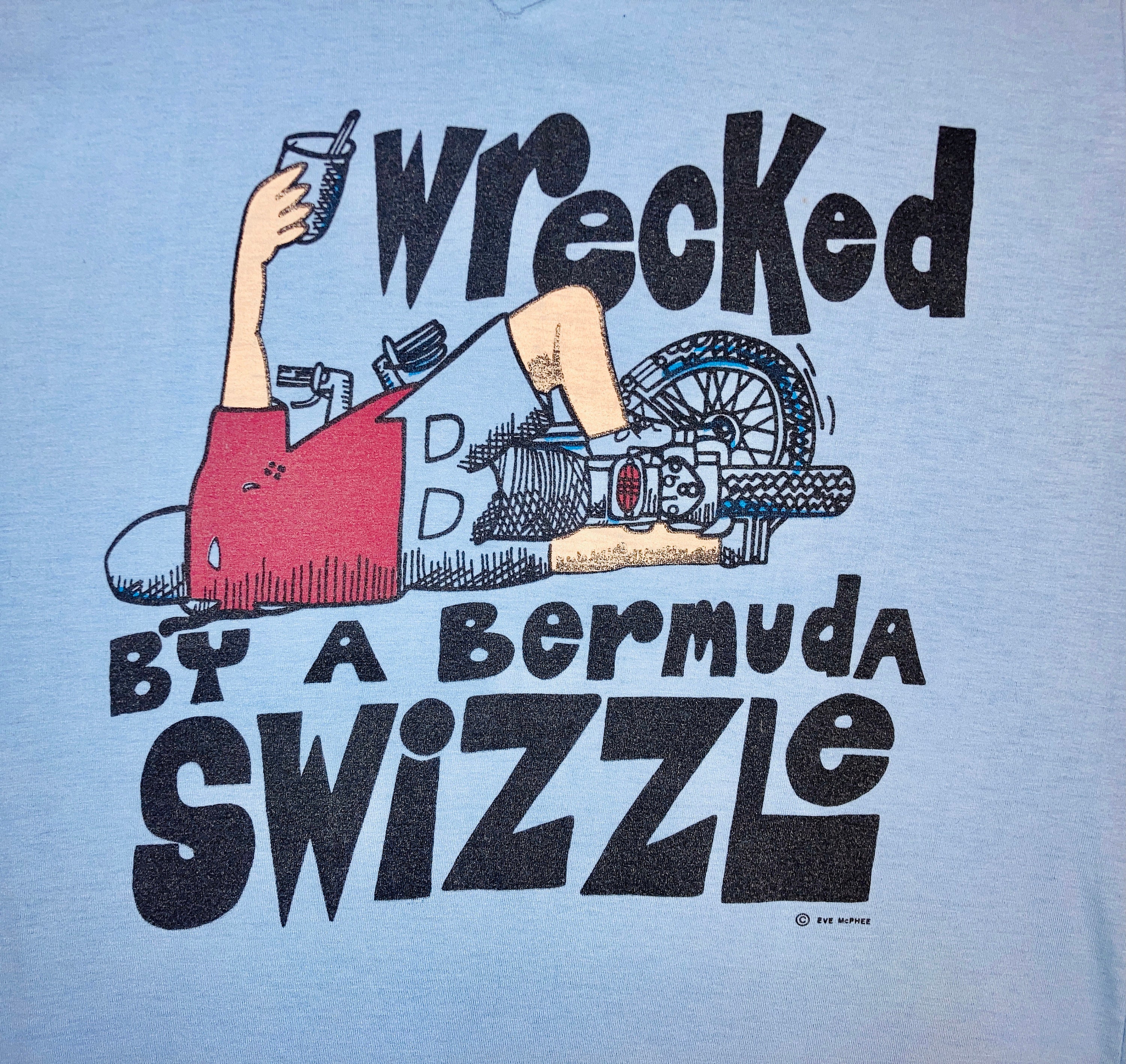 Vintage Wrecked by a Bermuda Swizzle T-shirt Size Small - Vintage