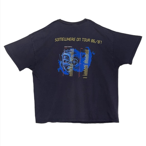 T-shirt Iron Maiden Somewhere On Tour 1986 - Vintage - Noir - Taille M